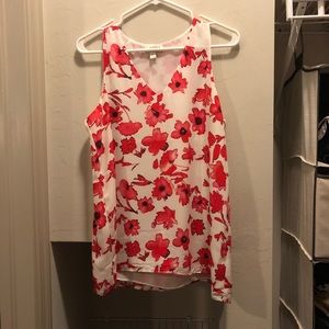 Red Floral Tank Top